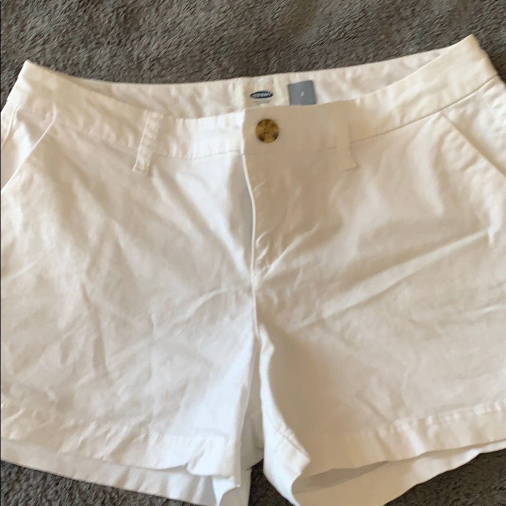 White cotton shorts